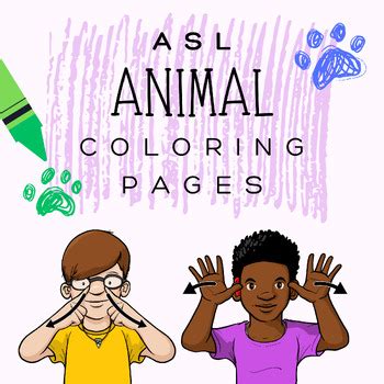 ASL Animal Coloring Pages by Peppinski Publications | TPT