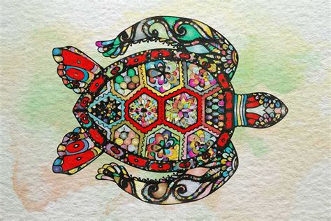 25+ Whimsical Watercolor Turtle Paintings - KnockOffDecor.com