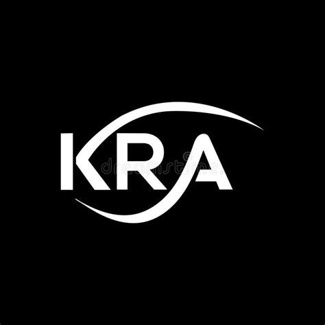 KRA Letter Logo Design on Black Background.KRA Creative Initials Letter Logo Concept Stock ...