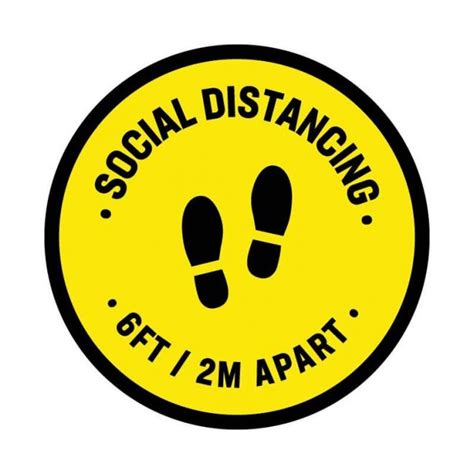 Social Distancing Stickers for Floor - Floor Stickers & Decals