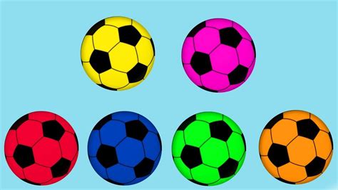 Learn Colors Soccer Balls Cartoons For Children Learn Colors Balls For ...