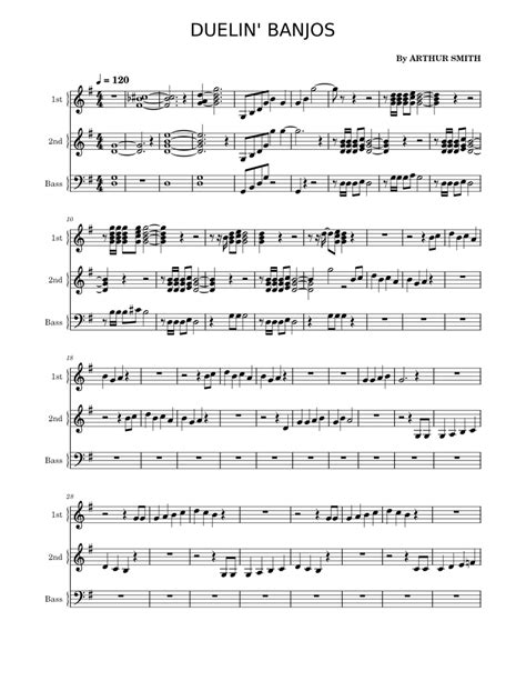 Dueling banjos – Deliverance Sheet music for Accordion (Piano Trio) | Musescore.com