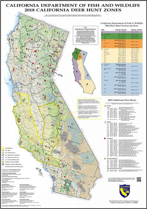 California Hunt Zone D17 Deer - California Deer Hunting Map | Printable ...