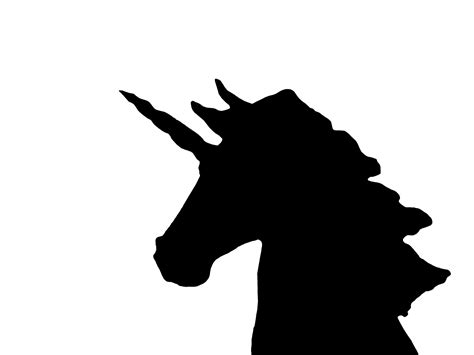 Unicorn hoofd silhouet Gratis Stock Foto - Public Domain Pictures