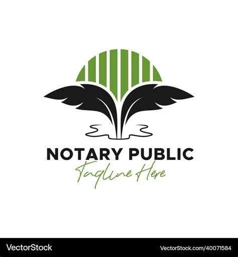 Notary service inspiration logo Royalty Free Vector Image