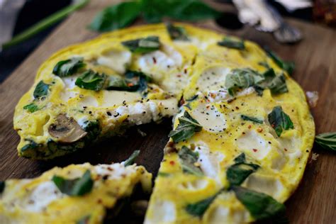 Spinach Mushroom Ricotta Frittata - Simply Scratch