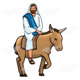 Abeka | Clip Art | Jesus Riding Donkey