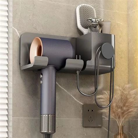 Wall Mount Hair Dryer Holder New Upgrade Plastic Self Adhesive Blow ...