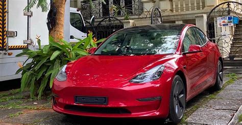 Tesla Model 3: India's first car arrives in blood red colour