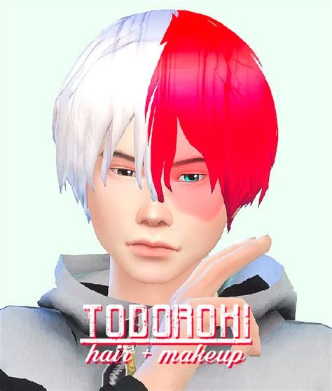 todoroki hair imported from my hero one’s justice and face burn for sims 4!! SFS DOWNLOAD: hair ...