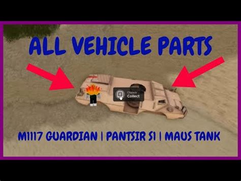 Roblox WAR TYCOON ALL VEHICLE PARTS [ m1117 Guardian | Pantsir S1 | Maus Tank 2024 ] - YouTube