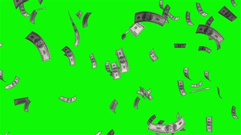 Dollars Money Falling Free Background Animation Loop footage Green ...