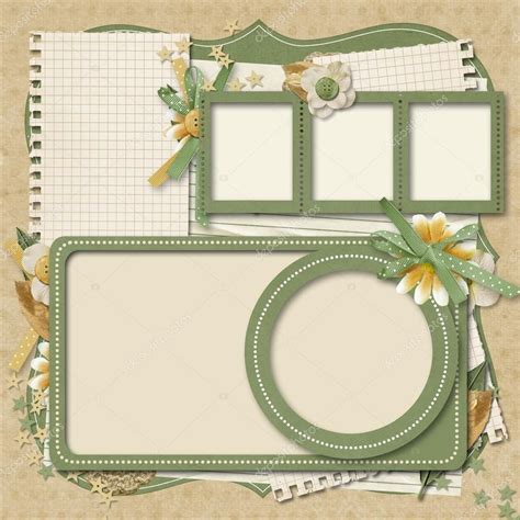 365 Project. scrapbooking templates.family album — Stock Photo ... | Scrapbook templates ...