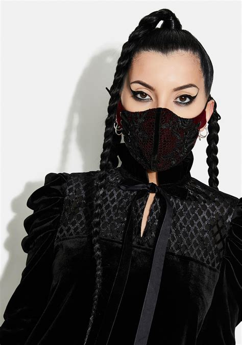 Punk Rave Lace Up Face Mask | Dolls Kill