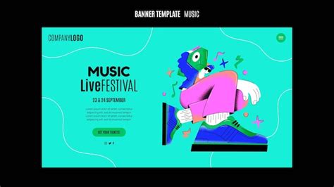 Free PSD | Music festival banner template