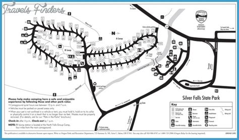 Silver Falls Hiking Trail Map - TravelsFinders.Com