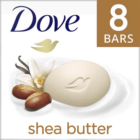 Dove Beauty Bar Gentle Skin Cleanser Shea Butter More Moisturizing Than ...