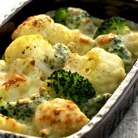 Cauliflower Broccoli Gratin Recipe