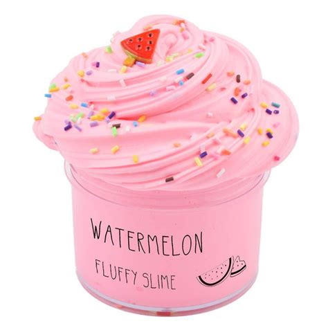 Sunool fluffly Butter Slime Pink watermalon,Slime Putty Stress Relief and Scented Sludge Toy 7oz ...