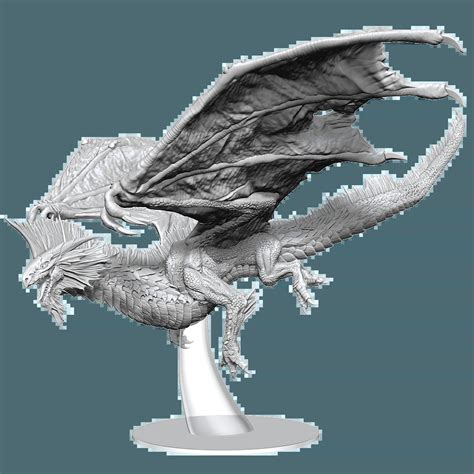 Adult Silver Dragon: D&D Nolzur's Marvelous Unpainted Miniatures ...