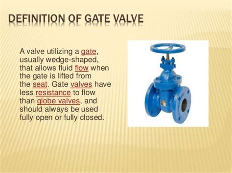 Gate valve working and function of the parts