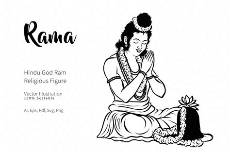 Rama Hindu God Vector Illustration :: Behance