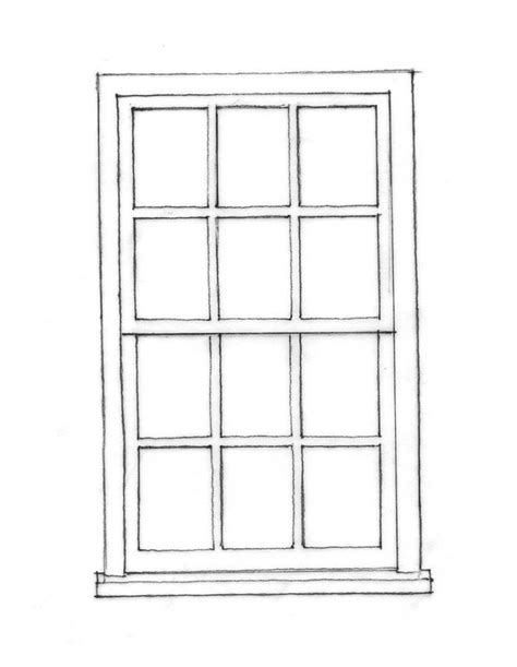 Image result for double hung window drawing | Window drawing, Window ...