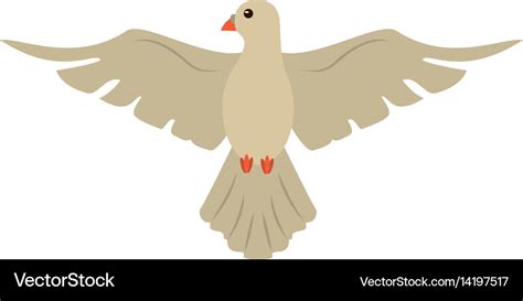 Holy spirit dove symbol catholic Royalty Free Vector Image