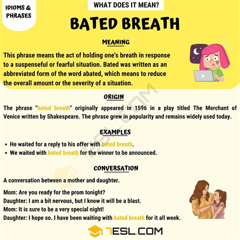 "Bated Breath" Meaning, Origin and Examples • 7ESL