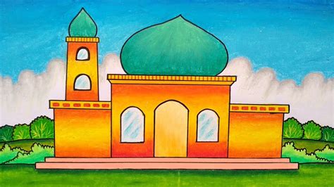 6 Tips Cara Mewarnai Masjid dengan Crayon Untuk Anak-Anak