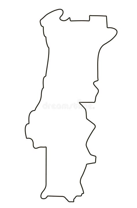 Map of Portugal. Outline Map Vector Illustration Stock Vector ...