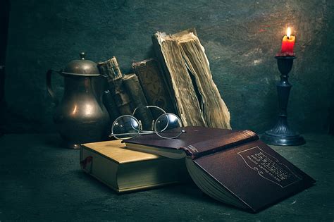 HD wallpaper: books, candle, glasses, Source of knowledge | Wallpaper Flare