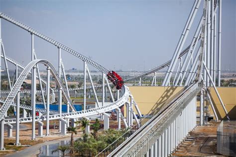 Ferrari World Roller Coaster Editorial Image - Image of landmark ...