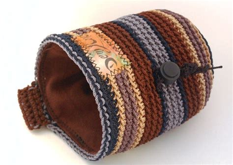 Rock Climbing Chalk Bag Brown Stripes by DemiLuneClimbing on Etsy