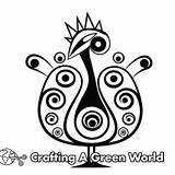 Abstract Peacock Coloring Pages  Free & Printable sketch template