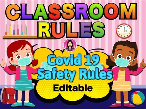 Editable COVID 19 Safety Posters Classroom Rules | Teaching Resources