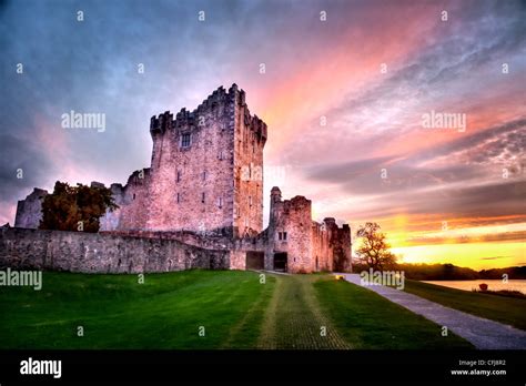 Sunset over Ross Castle, Killarney National Park Stock Photo - Alamy