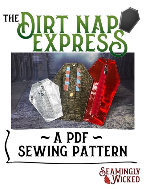 The Dirt Nap Express Coffin Wallet Sewing Pattern SVG Files | Etsy