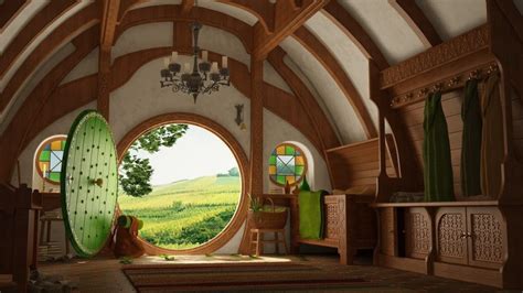 The Lord of the Rings hobbit house entrance - Virtual Backgrounds