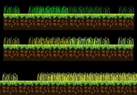 2D Pixelart Interactive Grass | Environment, Creative icon, Grass