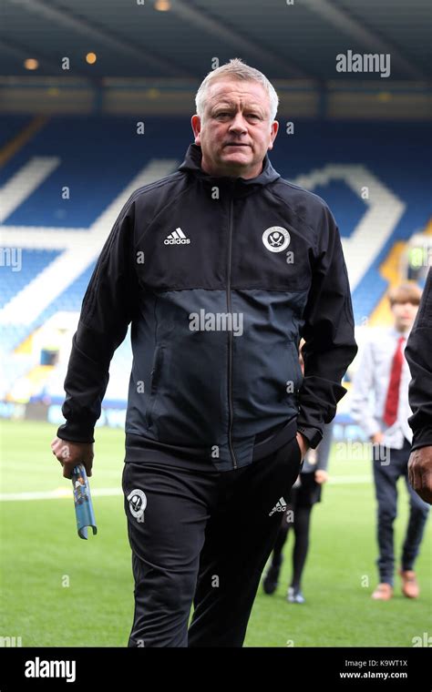 CHRIS WILDER SHEFFIELD UNITED FC MANAGER HILLSBOROUGH SHEFFIELD ENGLAND 24 September 2017 Stock ...