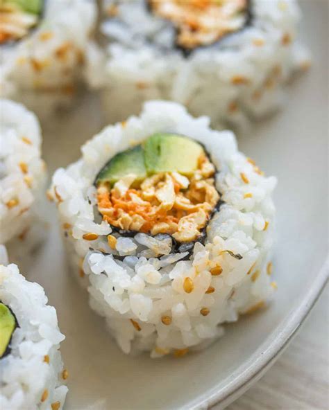 Vegan California Roll (Spicy Tofu Crab Salad) - Sarah's Vegan Kitchen