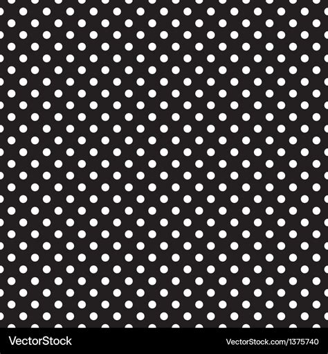 Seamless pattern white polka dots black background