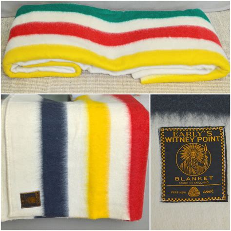 Pure New Wool -1965 Witney 5 Point Blanket | Point blanket, Hudson bay ...