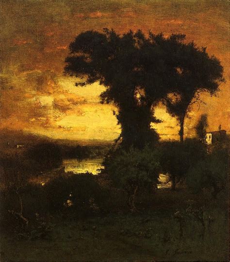 "Afterglow" by George Inness, circa 1878 | American painting, Landscape ...