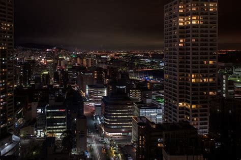 Night view from Kobe City Hall Building 1 24th Floor Observation Lobby