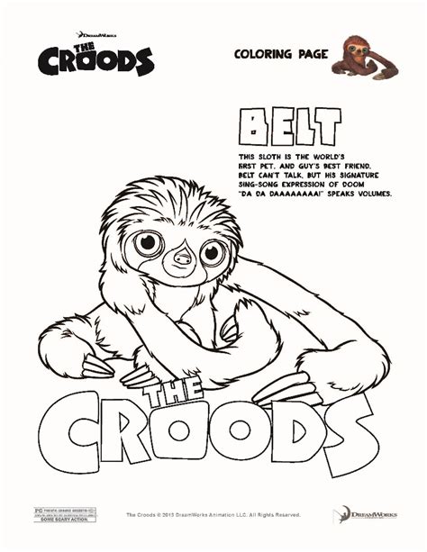 Belt the croods coloring pages - Hellokids.com