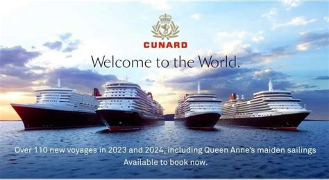 Cunard Line Announces 110 Sailings, Queen Anne Maiden Itineraries