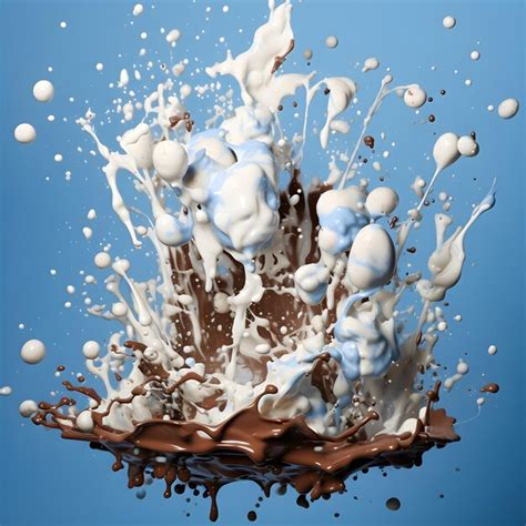 Premium AI Image | Background illustration design milk splash and chocolate