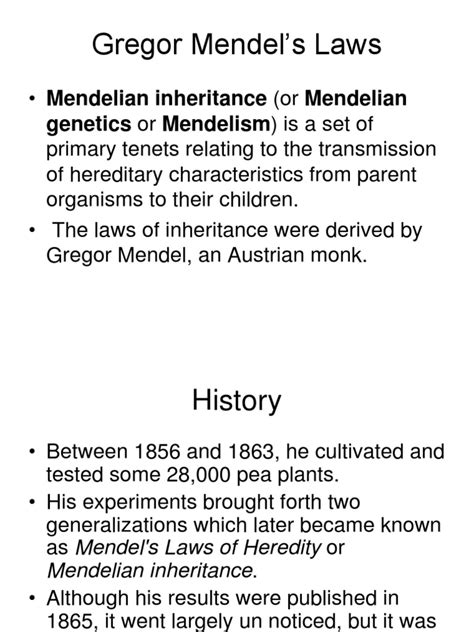 Gregor Mendel’s Laws | Dominance (Genetics) | Heredity